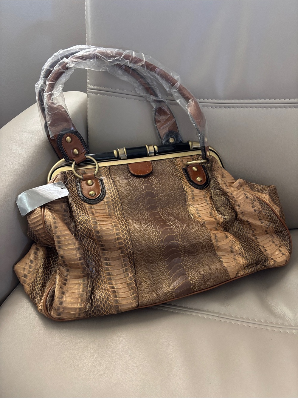 Sharif Couture Snakeskin with Kisslock
